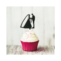 Cupcake Toppers Couples de mariés (x 8)