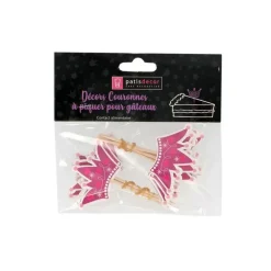 Cupcake Toppers Couronnes de princesses (x 12)