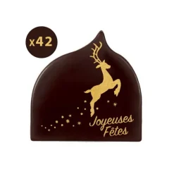 Décorations chocolat Joyeuses fêtes Cerf (x 42)