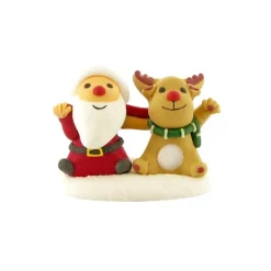Décor comestible Père Noël et Renne assis