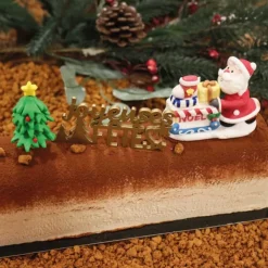 Décor comestible Père Noël et sa hotte