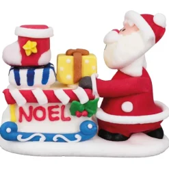 Décor comestible Père Noël et sa hotte