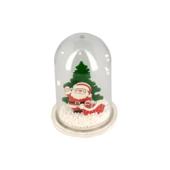 Décor de noël pour bûche "boule à neige Père Noël" à poser