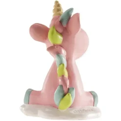 Décor licorne rose 10 cm