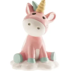 Décor licorne rose 10 cm