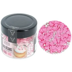 Décors comestibles bébé roses assortis 60 g