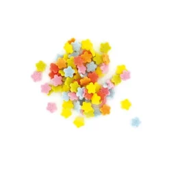Décors comestibles fleurs multicolores 50 g