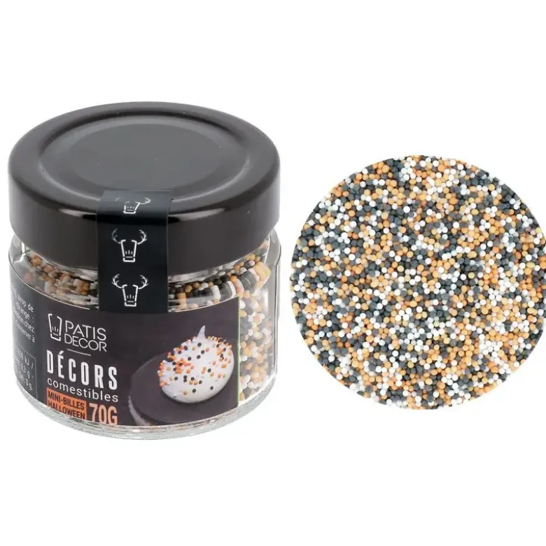 Décors comestibles mini billes d'Halloween 70 g
