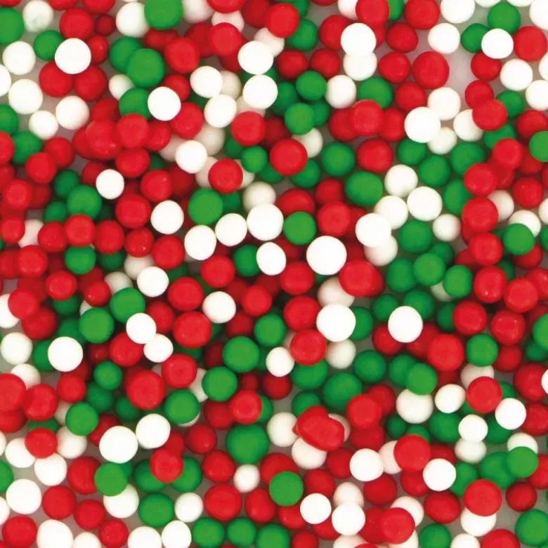 Décors comestibles mini billes de Noël
