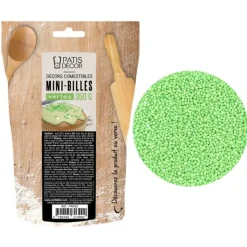 Décors comestibles mini-billes vertes 350g