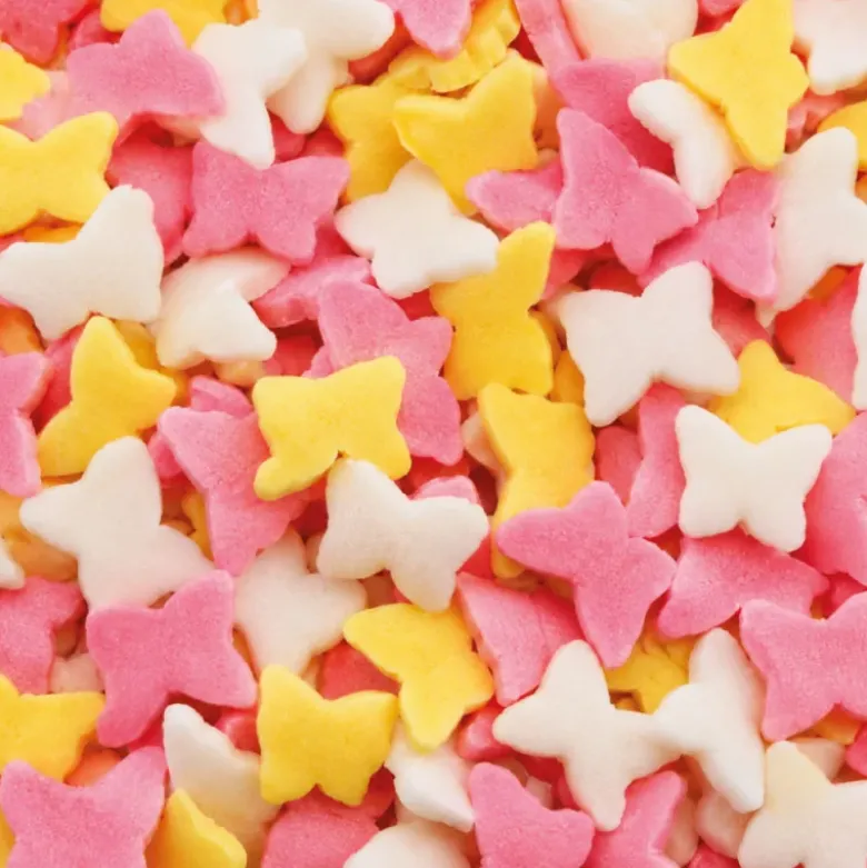 Décors comestibles papillons tricolores 45 g