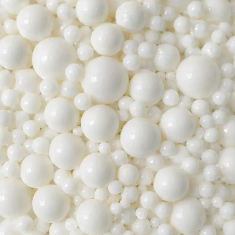 Décors comestibles perles blanches nacrées assorties