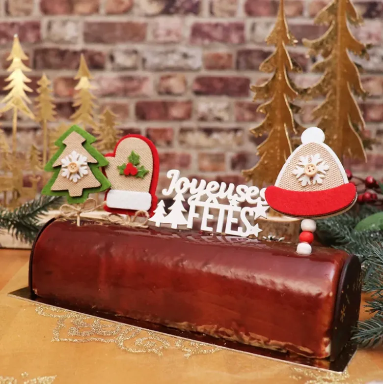 3 décors de Noël assortis en feutrine thème 3