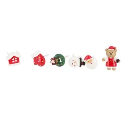 Décors de Noël assortis en résine thème 1 (x24)