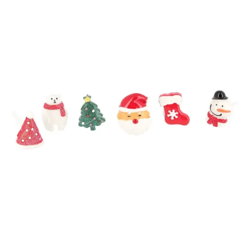 Décors de Noël assortis en résine thème 2 (x24)