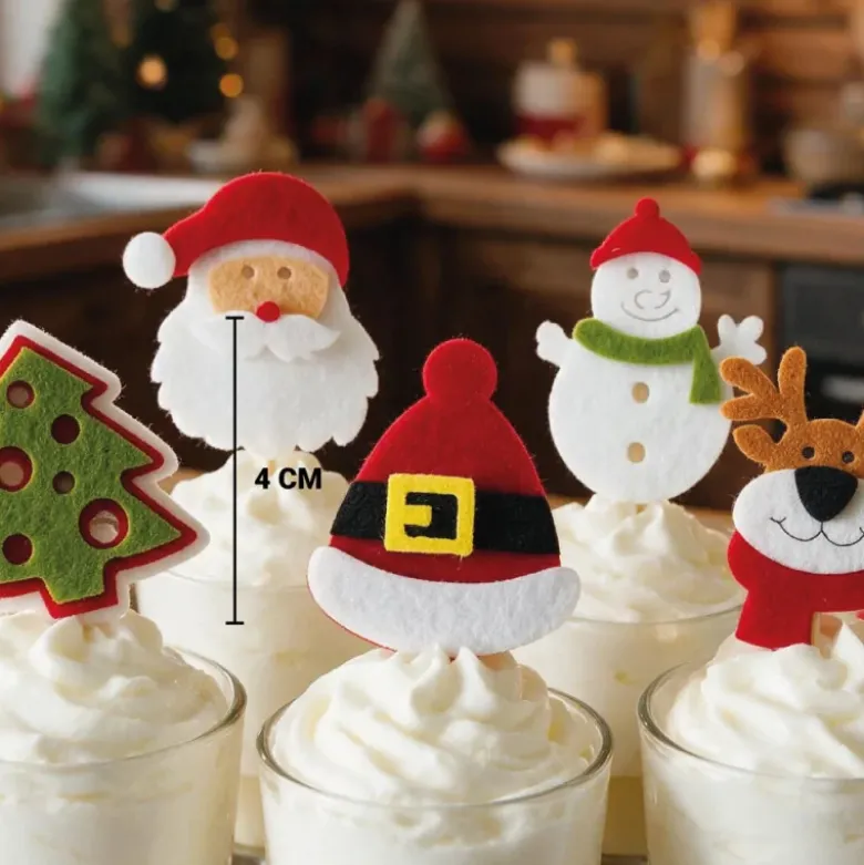 Décors de Noël en feutrine thème 1 (x10)