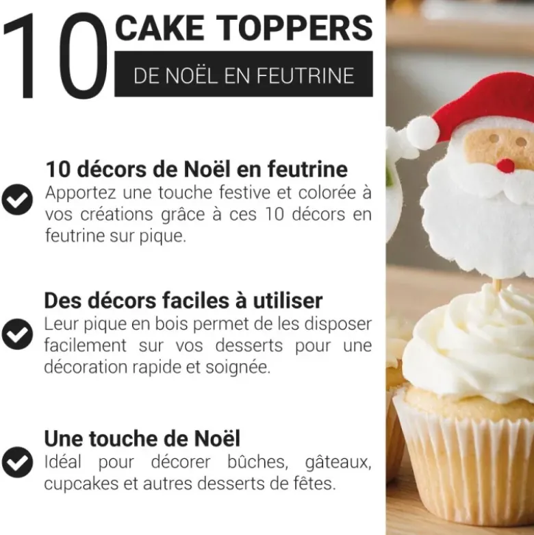 Décors de Noël en feutrine thème 1 (x10)