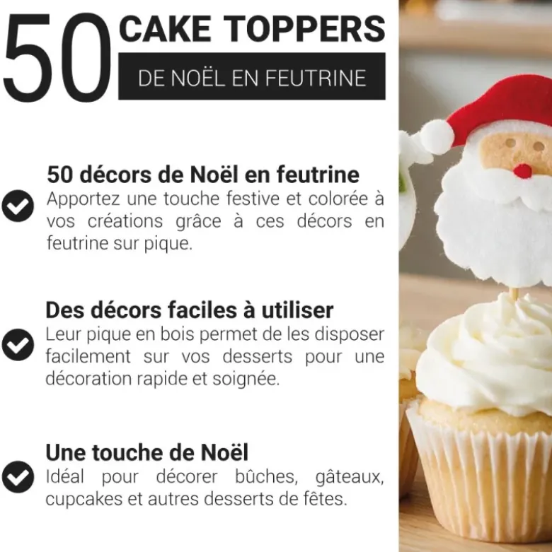 Décors de Noël en feutrine thème 1 (x50)