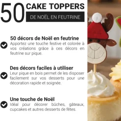 Décors de Noël en feutrine thème 2 (X50)