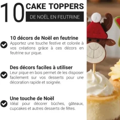 Décors de Noël en feutrine thème 2 (x10)