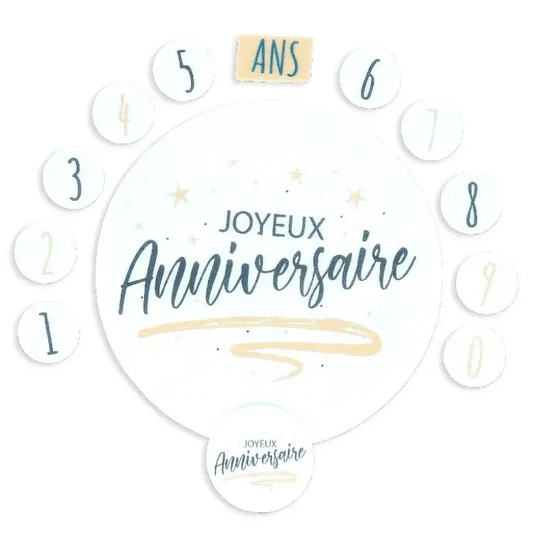 Décors en azyme assortis thème anniversaire n°1