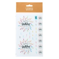 Décors en azyme assortis thème anniversaire n°4