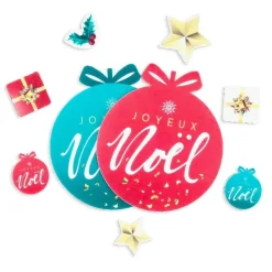 Décors en azyme assortis thème Boule de Noël