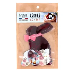 Décors en azyme assortis thème lapin de Pâques