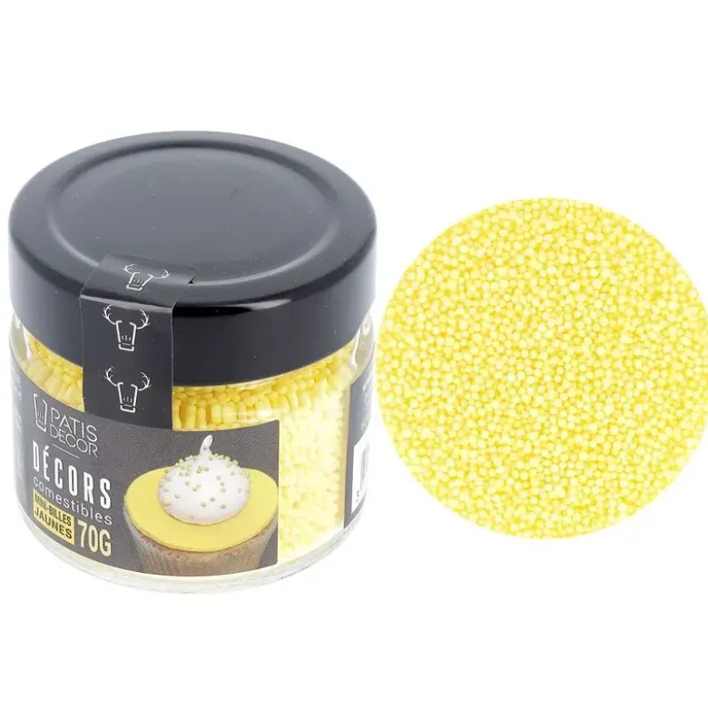 Décors mini billes jaunes