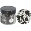 Décors mini billes noires et blanches