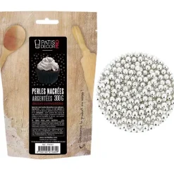 Décors perles argentées comestibles 300 g