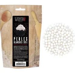 Décors perles blanches comestibles 300 g