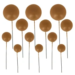 Décors à piquer de 12 boules dorées