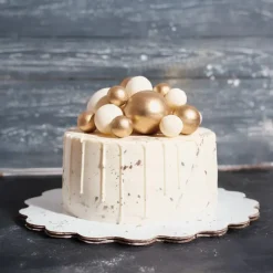Décors à piquer de 12 boules dorées