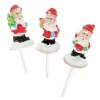 3 décors Santa Claus assortis sur pique