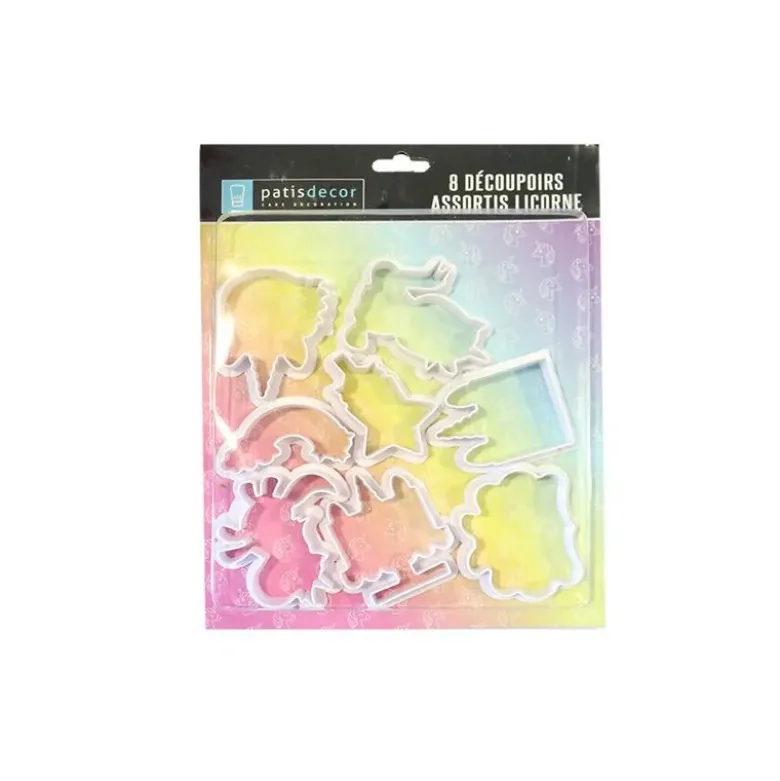 Découpoirs licorne assortis (x 8)