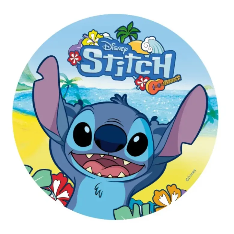 Disque azyme Stitch plage 20 cm