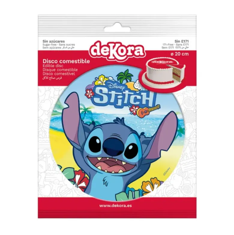 Disque azyme Stitch plage 20 cm