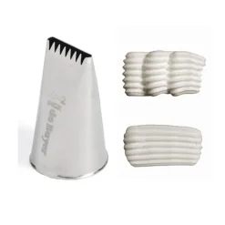 Douille à bûche plate inox Ø 2,5 mm - 6 dents