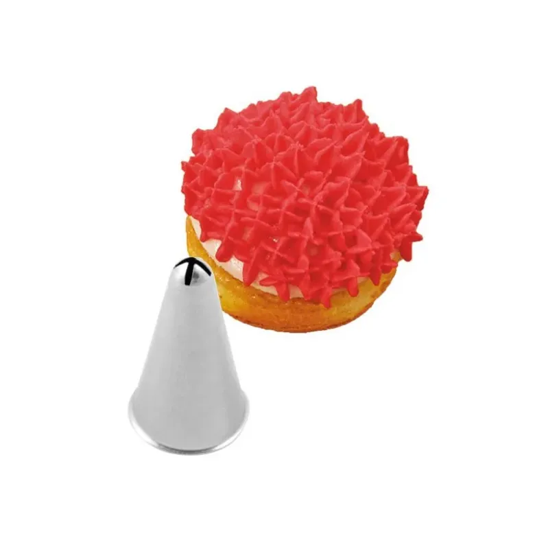 Douille décor fin "croix" inox n° 54