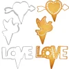 Emporte-pièces cake toppers thème Saint-Valentin (lot de 3)