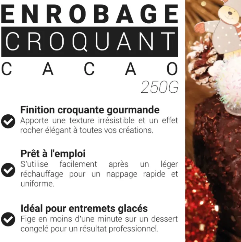 Enrobage croquant goût cacao - 250 g