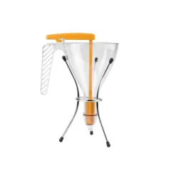 entonnoir gradué à piston copolyester transparent avec support et 1 douille - 0.75 L