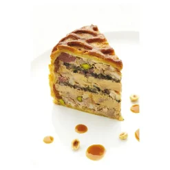 Exopan pâté en croûte rond à chevrons hauteur 9 cm diamètre 25 cm