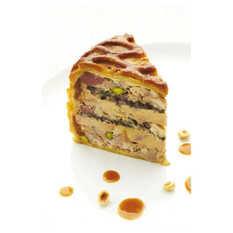 Exopan pâté en croûte rond à chevrons hauteur 9 cm diamètre 10 cm