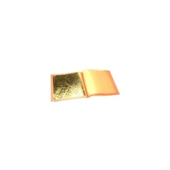 Feuille d'or alimentaire en carnet de 25