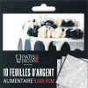 Feuilles d'argent alimentaire (x10)