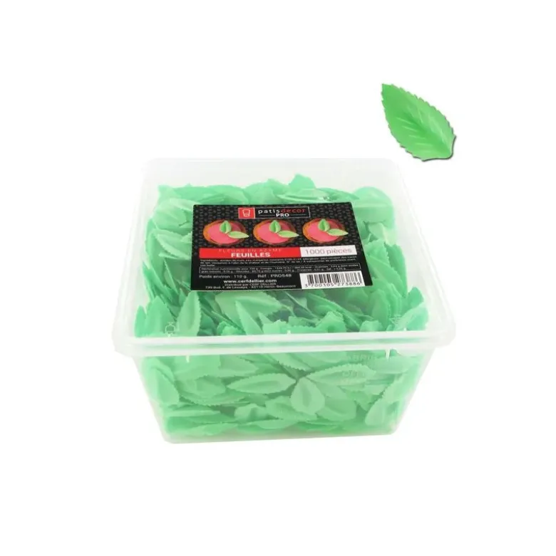 Feuilles de rose azyme verte (x1 000)