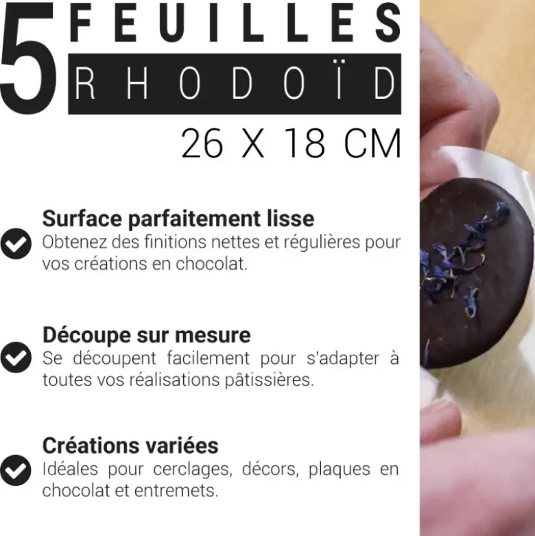 5 Feuilles rhodoïd - 26 x 18 cm