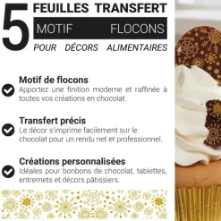 Feuilles transfert Flocons (x5)